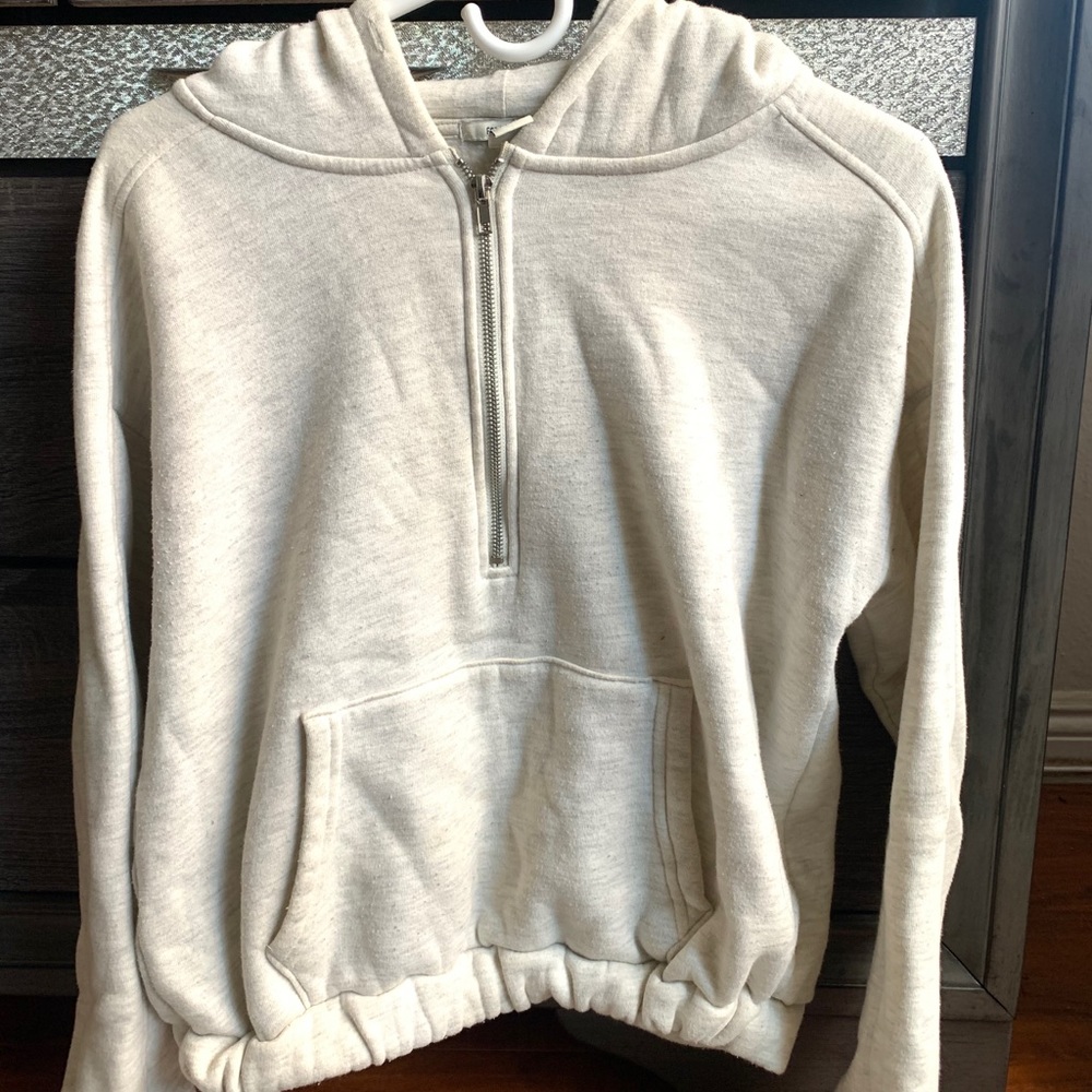 Cream quarter zip up